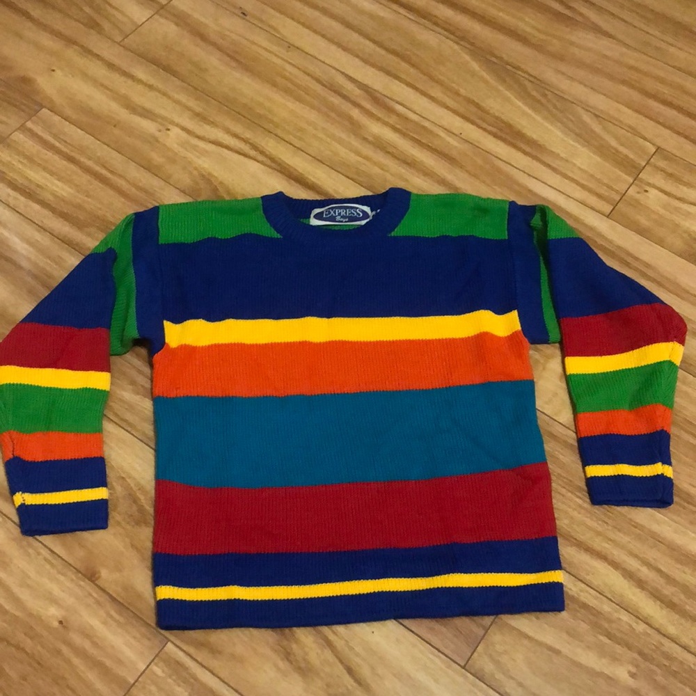 Express boys colorful striped sweater